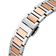 Emporio Armani Genni Mother of Pearl Dial Two Tone Steel Strap Watch for Women - AR11626