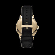 Emporio Armani Minimalist Green Dial Black Leather Strap Watch for Men - AR11601
