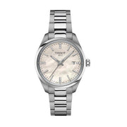 Tissot PR 100 Diamonds Mother of Pearl Dial Silver Steel Strap Watch for Women - T150.210.11.116.00