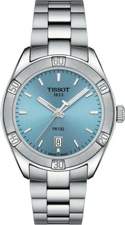 Tissot PR 100 Sport Chic Lady Blue Dial Silver Steel Strap Watch for Women - T101.910.11.351.00