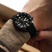 Seiko 5 Sports SKX Series Automatic Black Dial Black Silicone Strap Watch for Men - SRPD65K2