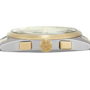 Emporio Armani Elegant Chronograph Cream Dial Two Tone Steel Strap Watch for Men - AR11605