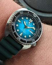 Seiko US Special Edition Automatic Green Dial Silver Steel Strap Watch for Men - SRPH57