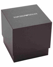 Emporio Armani Gino Black Dial Black Leather Strap Watch for Men - AR11666