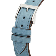 Gucci G Timeless Silver Dial Blue Leather Strap Watch for Women - YA1265039