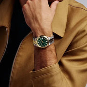 Citizen Tsuyosa 60 Automatic Green Dial Two Tone Steel Strap Watch for Men - NK0024-54X