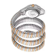 Just Cavalli Lady Snake Silver Dial Two Tone Steel Strap Watch for Women - JC1L249M0065