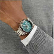 Hugo Boss Strike Chronograph Green Dial Silver Steel Strap Watch for Men - 1514241