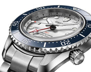 Seiko Prospex 1968 Heritage Diver's GMT 60th Anniversary White Dial Silver Steel Strap Watch for Men - SPB519J1