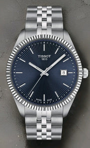 Tissot Ballade Quartz Blue Dial Silver Steel Strap Watch for Men - T156.410.11.041.00