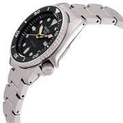Seiko 5 Sports SKX Street Stonewash Black Dial Silver Steel Strap Watch for Men - SRPL79K1