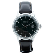 Seiko Presage Cocktail Time Automatic Green Dial Brown Leather Strap Watch for Men - SRPD37J1
