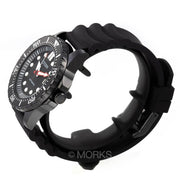 Citizen Mechanical Automatic Black Dial Black Rubber Strap Watch for Men - NJ0125-11E