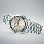 Seiko 5 Sports SNXS Series Automatic Beige Dial Silver Steel Strap Watch for Men - SRPK91K1