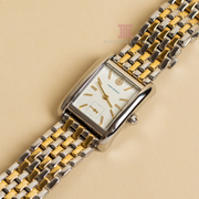 Tory Burch Eleanor White Dial Two Tone Steel Strap Watch for Women - TBW1070