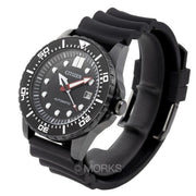 Citizen Mechanical Automatic Black Dial Black Rubber Strap Watch for Men - NJ0125-11E