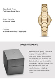 Emporio Armani Mia Crystals Gold Dial Gold Steel Strap Watch for Women - AR11609