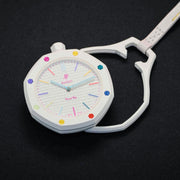 Swatch x AP Royal Pop White Dial White Leather Lanyard Watch for Men - Huit Blanc