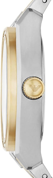 Emporio Armani Federica Mother of Pearl Dial Two Tone Steel Strap Watch for Women - AR11559