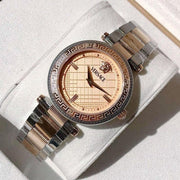 Versace Reve Analog Rose Gold Dial Two Tone Steel Strap Watch for Women - VE8B00424