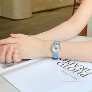 Gucci G Timeless Silver Dial Blue Leather Strap Watch for Women - YA1265039