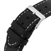 Hugo Boss Troper Chronograph Black Dial Black Leather Strap Watch for Men - 1514055