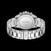 Hugo Boss Hero Chronograph Green Dial Silver Steel Strap Watch for Men - 1514217