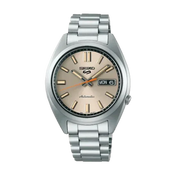 Seiko 5 Sports SNXS Series Automatic Beige Dial Silver Steel Strap Watch for Men - SRPK91K1