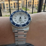 Citizen Mechanical Automatic White Dial Silver Steel Strap Watch for Men - NJ0171-81A