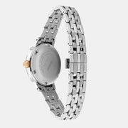 Seiko Presage Cocktail Time Skydiving Automatic Diamonds Mother of Pearl Dial Silver Steel Strap Watch for Women - SRE009J1