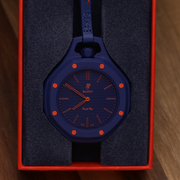 Swatch x AP Royal Pop Blue Dial Blue Leather Lanyard Watch for Men - Orenji Hachi