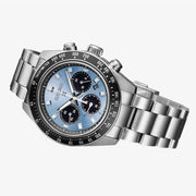 Seiko Prospex Speedtimer 41.4 Solar Chronograph Blue Dial Silver Steel Strap Watch for Men - SSC935