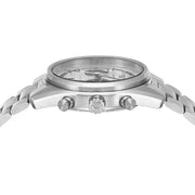Emporio Armani Racer Chronograph Silver Dial Silver Steel Strap Watch for Men - AR11636