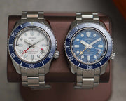 Seiko Prospex 1968 Heritage Diver's GMT 60th Anniversary White Dial Silver Steel Strap Watch for Men - SPB519J1
