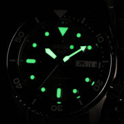 Seiko 5 Sports SKX Street Stonewash Black Dial Silver Steel Strap Watch for Men - SRPL79K1