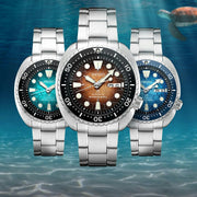 Seiko US Special Edition Automatic Green Dial Silver Steel Strap Watch for Men - SRPH57