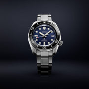 Seiko Prospex Marinemaster Automatic Scuba Divers Blue Dial Silver Steel Strap Watch for Men - SPB187J1