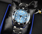 Seiko Prospex Glacier Save The Ocean Special Edition Automatic Blue Dial Silver Steel Strap Watch for Men - SPB299J1