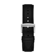 Emporio Armani Racer Chronograph Black Dial Black Leather Strap Watch for Men - AR11635