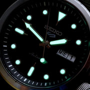 Seiko 5 Sports Automatic Grey Dial Silver Steel Strap Watch for Men - SRPE51K1
