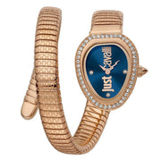 Just Cavalli Solo Blue Dial Rose Gold Steel Strap Watch for Women - JC1L167M0045