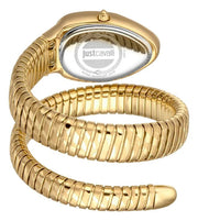 Just Cavalli Glam Evo 8 Green Dial Gold Steel Strap Watch for Women - JC1L225M0045