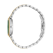Just Cavalli Chiarezza Snake Core Green Dial Two Tone Steel Strap Watch for Women - RC5L078M0065