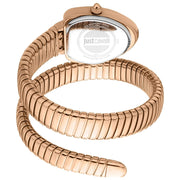 Just Cavalli Signature Snake Green Dial Rose Gold Steel Strap Watch for Women - JC1L249M0045