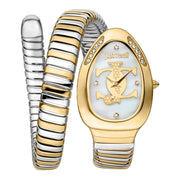 Just Cavalli Glam Evo 5 Mother of Pearl Dial Two Tone Steel Strap Watch for Women - JC1L227M0065