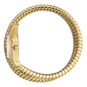 Just Cavalli Mesmerizing Red Dal Gold Steel Strap Watch for Women - JC1L304M0035
