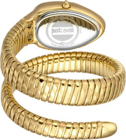 Just Cavalli Glam Evo 8 Silver Dial Gold Steel Strap Watch for Women - JC1L225M0035