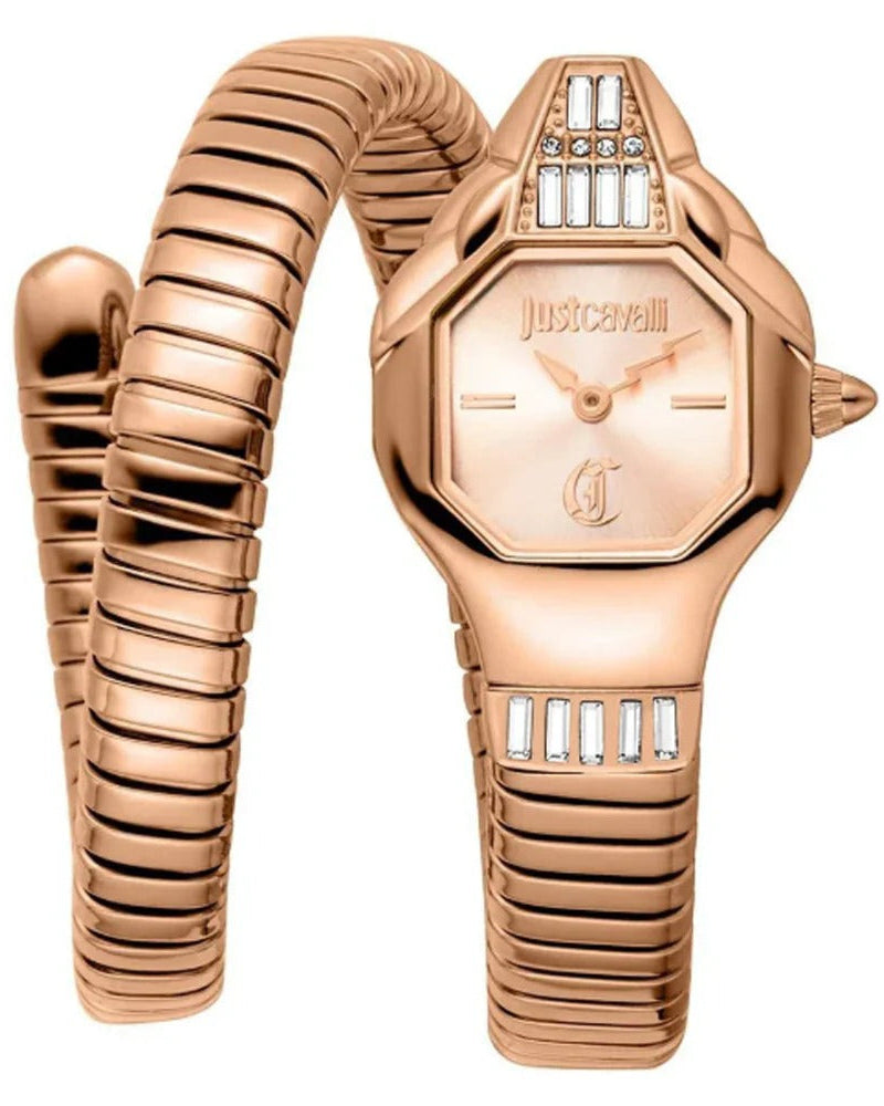 Just Cavalli Brillante Rose Gold Dial Rose Gold Steel Strap Watch for Women - JC1L326M0045