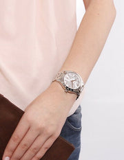 Michael Kors Layton Silver Dial Silver Steel Strap Watch for Women - MK5958