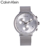 Calvin Klein High Noon Silver Dial Silver Mesh Bracelet Watch for Men - K8M27126